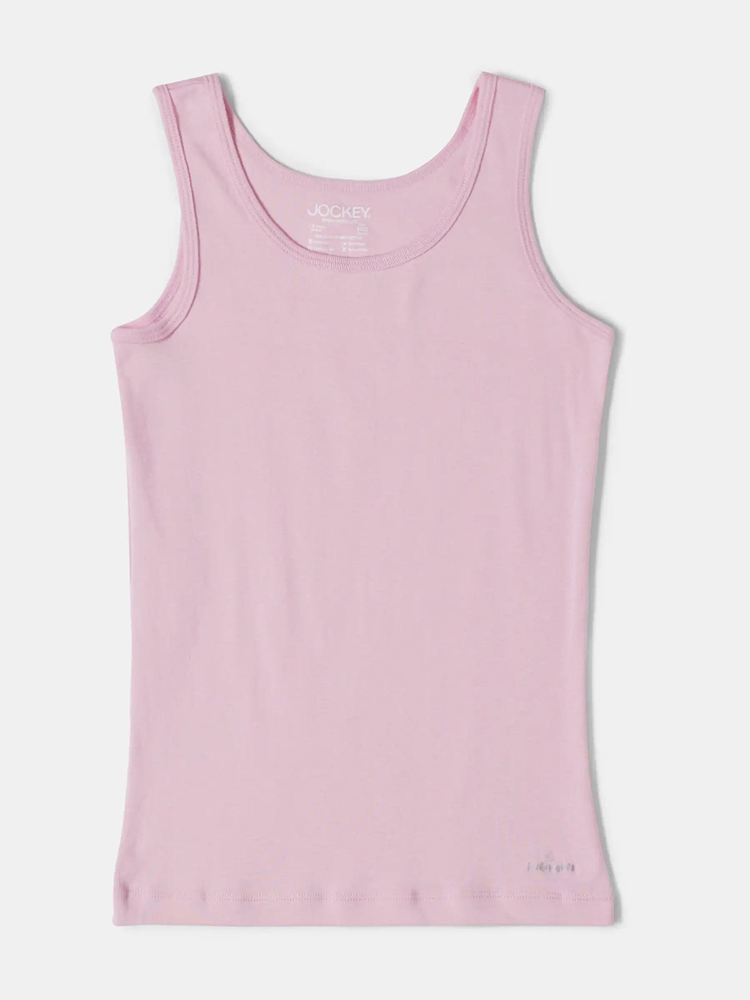 

Jockey Girls Super Combed Cotton Rib Solid Inner Tank Top-SG01, Pink