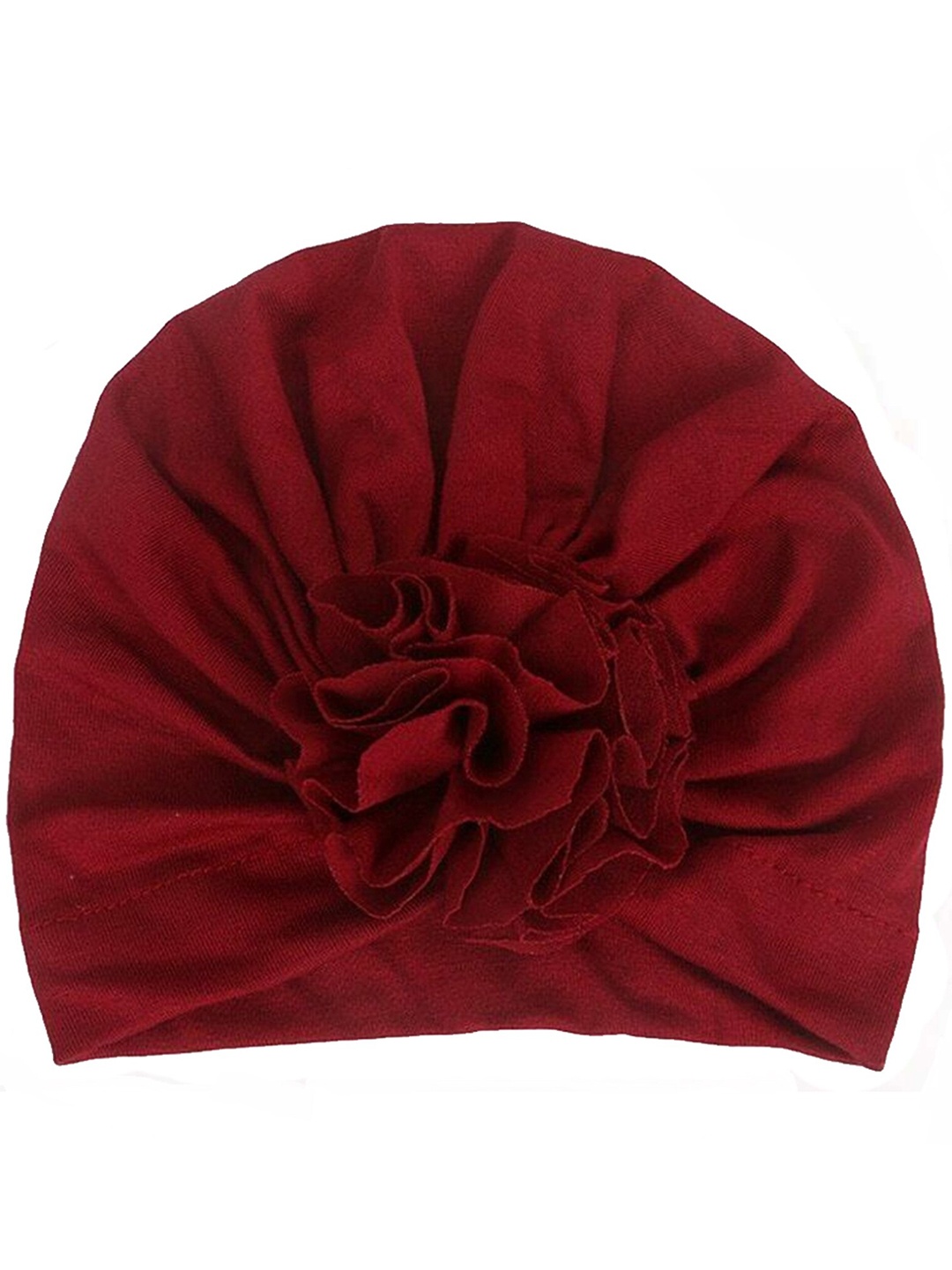 

SYGA Kids Floral Turban Beanie Cap, Maroon