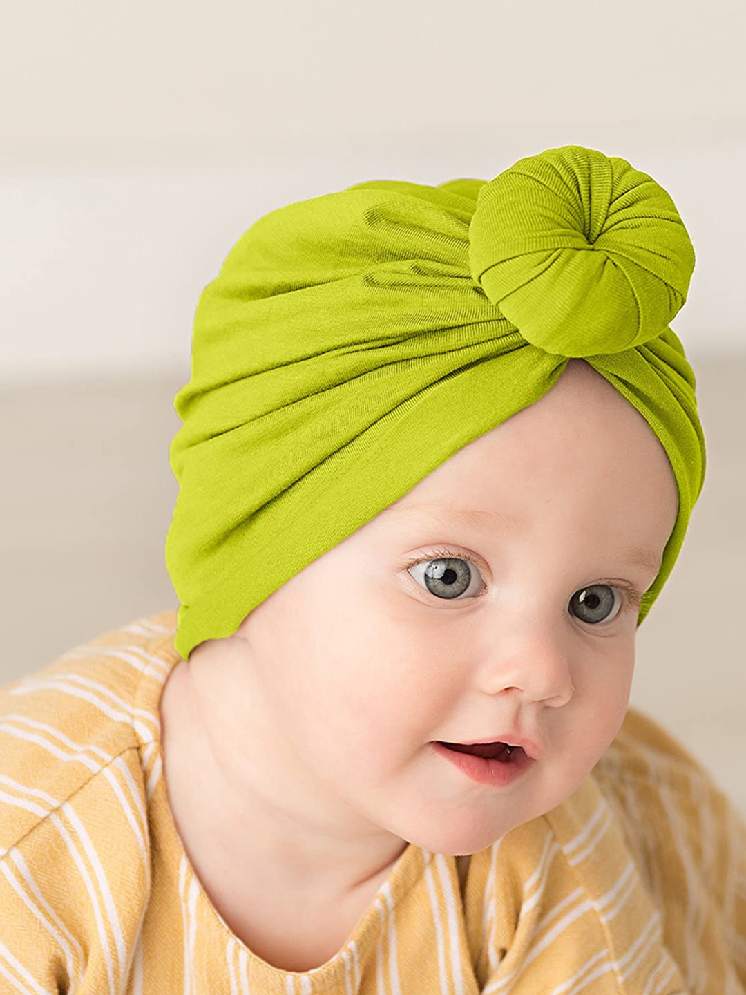 

SYGA Infants Cotton Turban Cap, Green