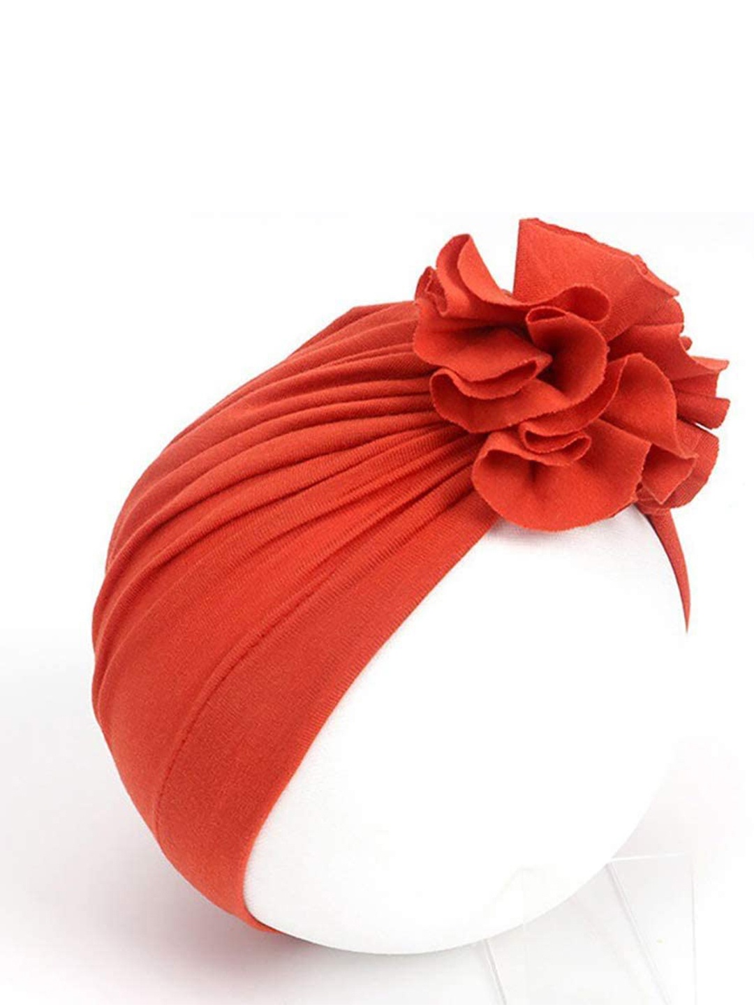 

SYGA Kids Floral Turban Beanie Cap, Orange