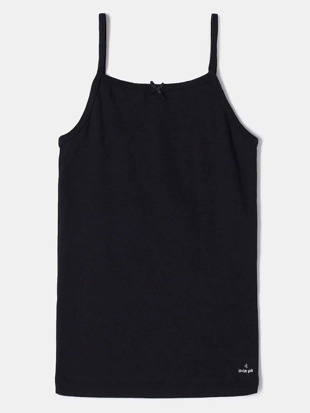 

Jockey Girls Super Combed Cotton Solid Camisole with Regular Straps-SG04, Black