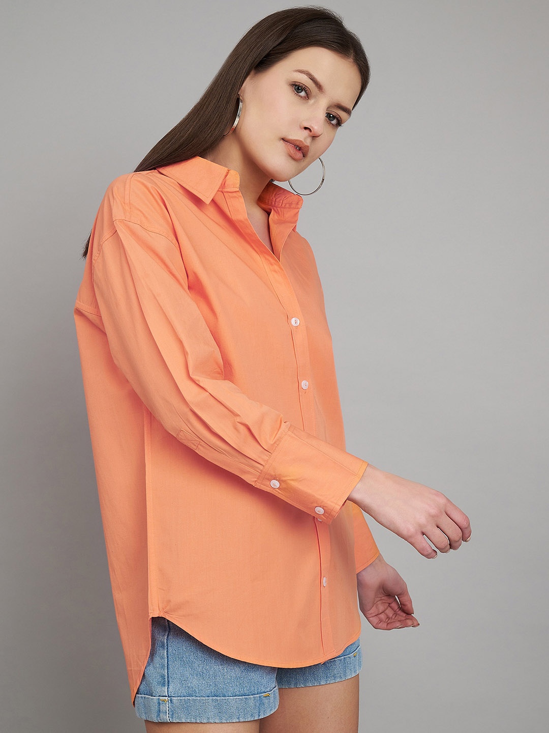 

Fab Star Classic Cotton Casual Shirt, Orange