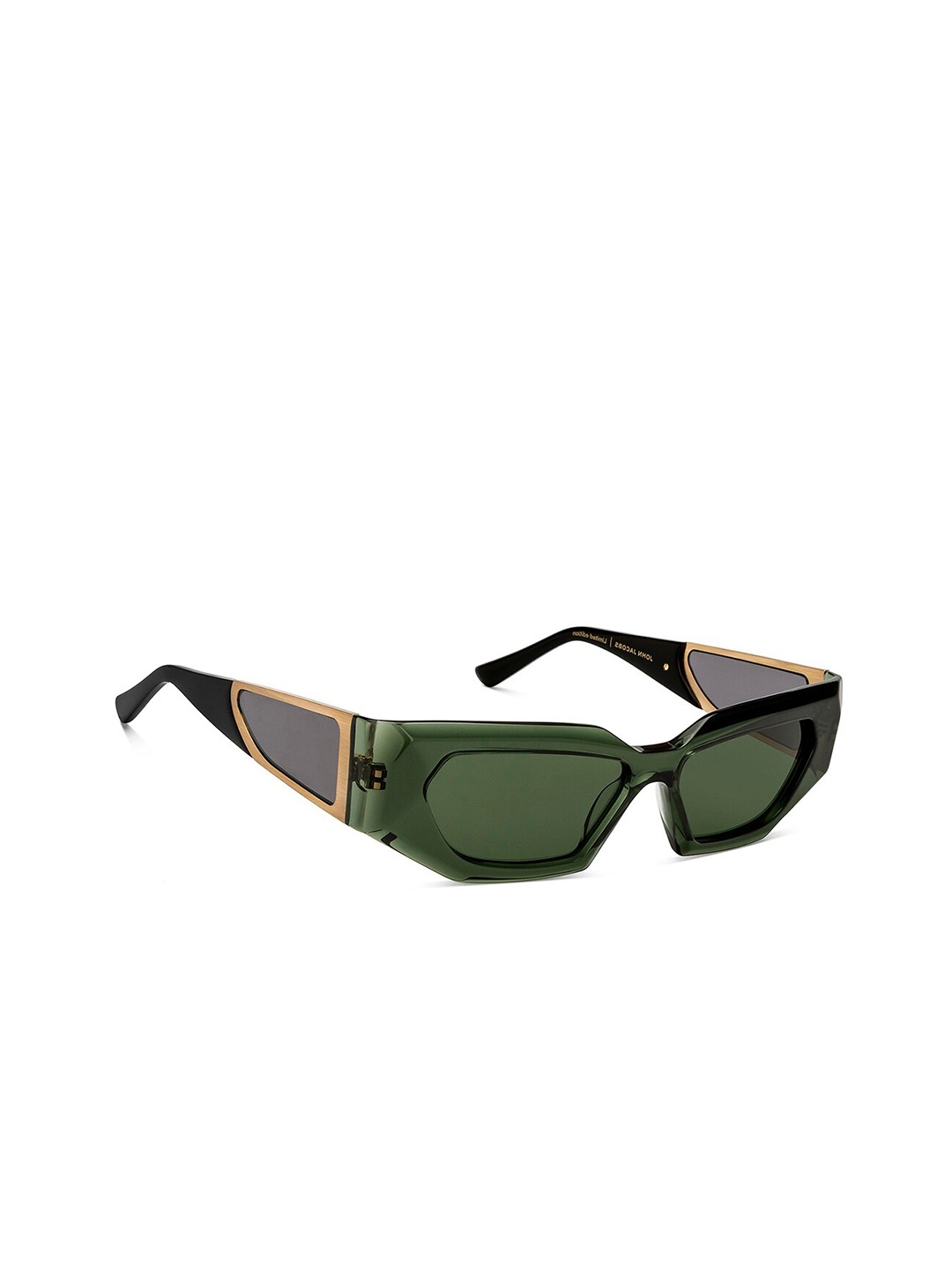 

John Jacobs Women Rectangle Sunglasses with UV Protected Lens, Green