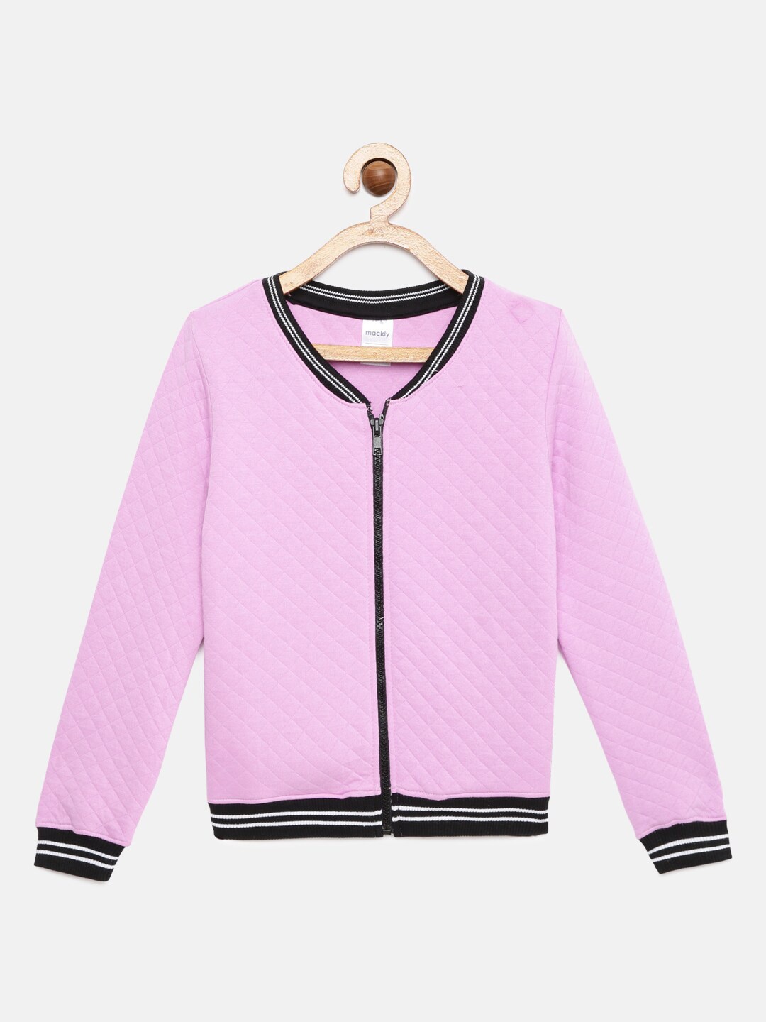 

mackly Girls Self Design Sweatshirt, Purple