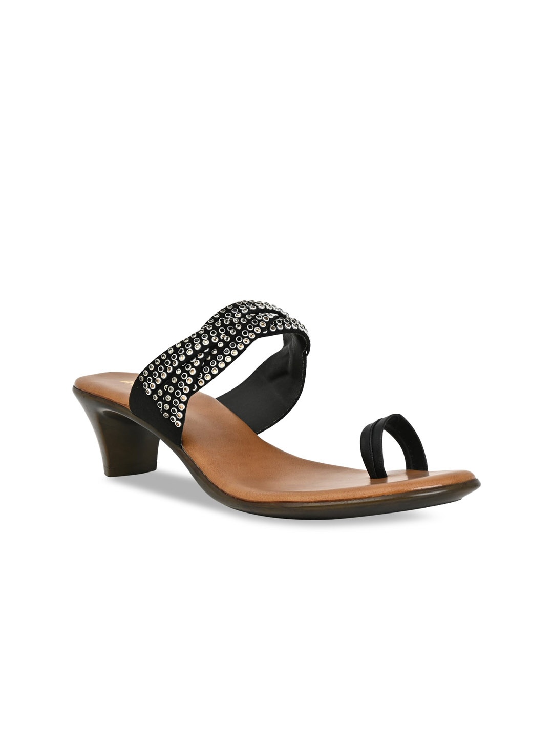

Rocia Embellished One Toe Block Heels, Black