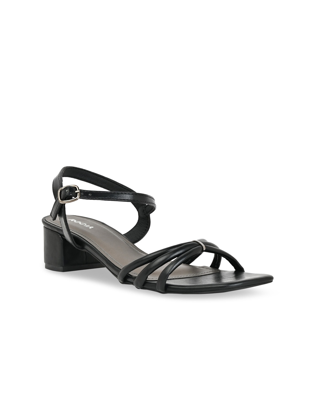

Rocia Strappy Open Toe Block Heels, Black