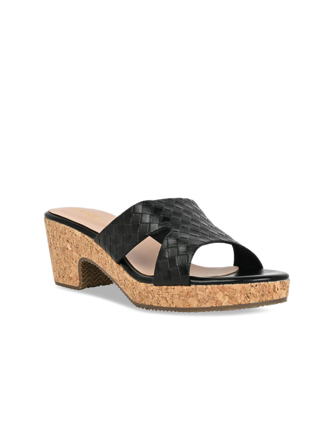 

Rocia Open Toe Platform Heels, Black