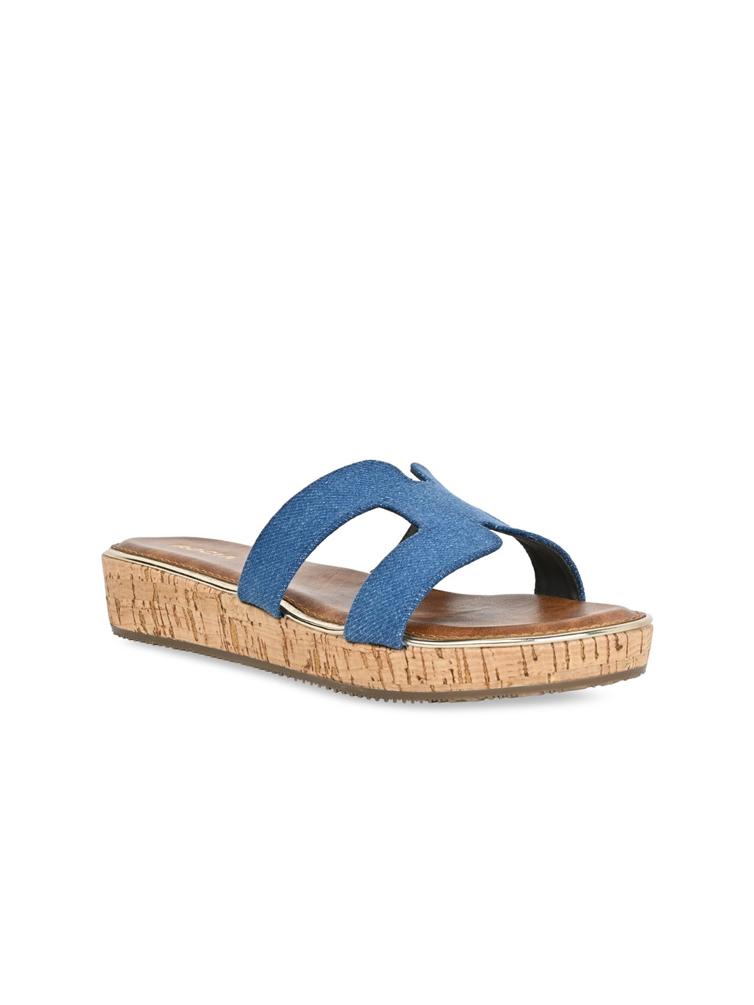 

Rocia Textured Open Toe Comfort Heels, Blue
