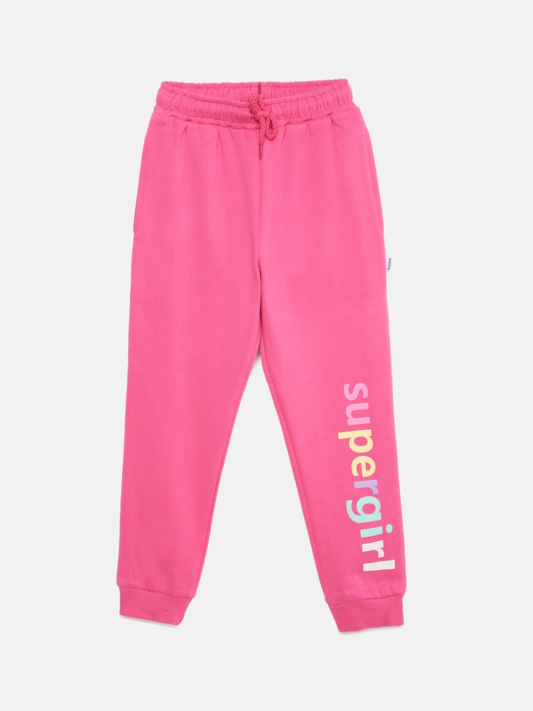 

mackly Girls Typographic Printed Joggers, Pink