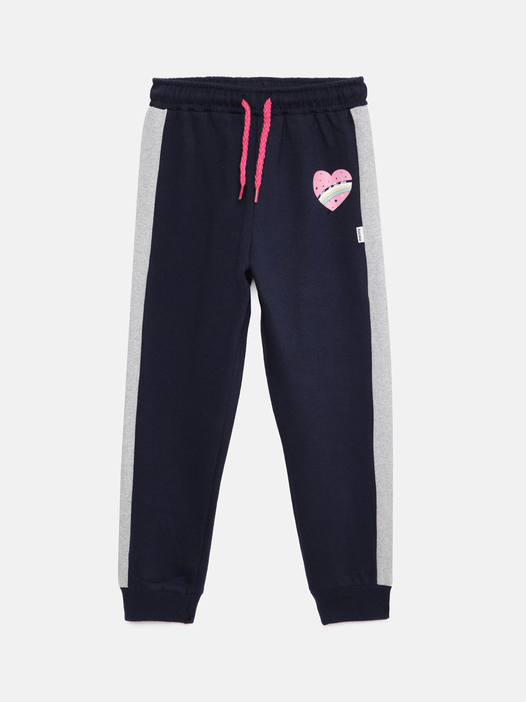 

mackly Girls Mid-Rise Track Pants, Navy blue