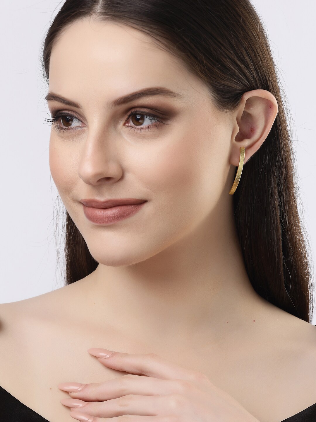 

NVR Gold-Plated Contemporary Drop Earrings