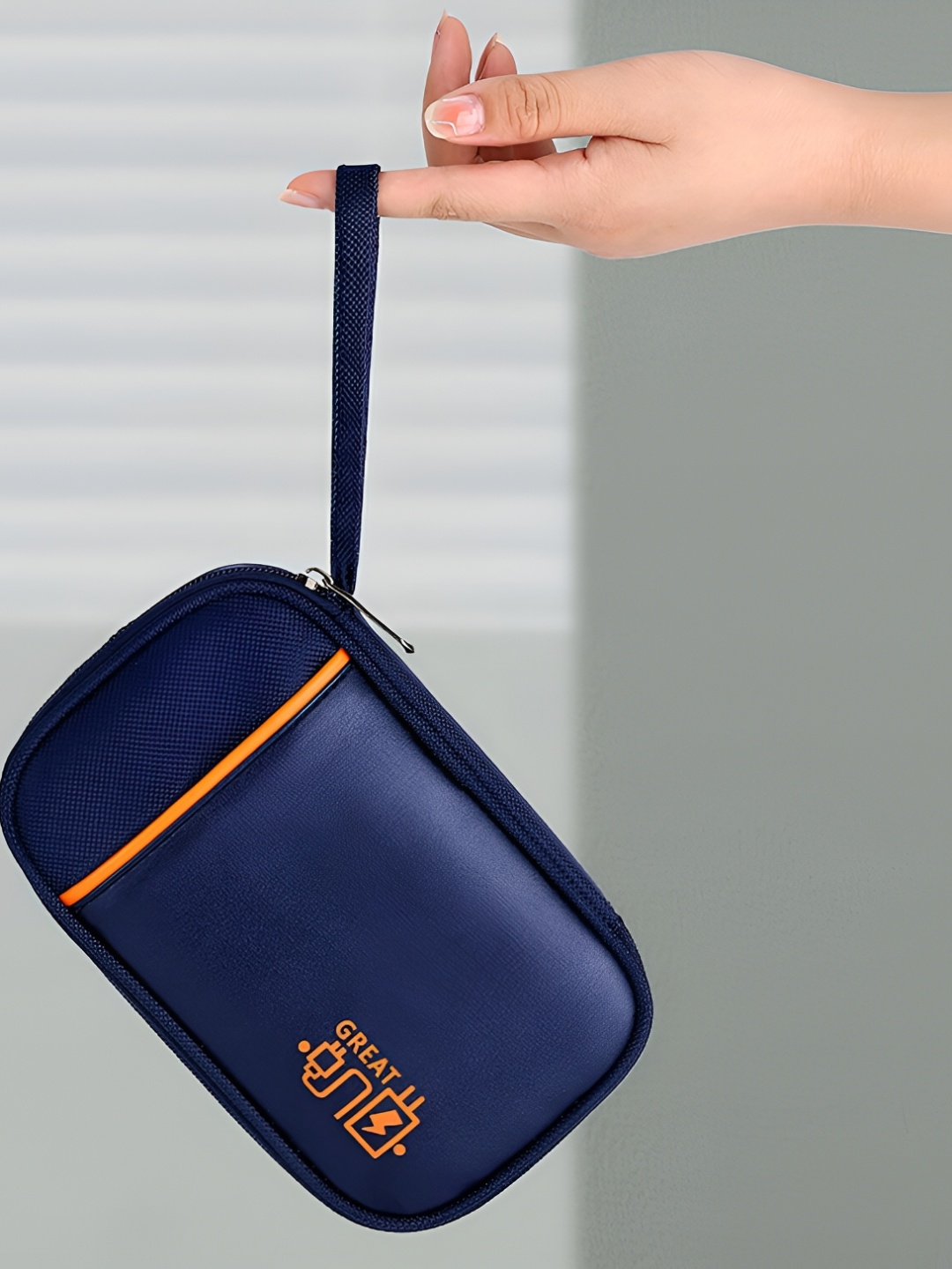 

Cortina Navy Blue Electronics Accessories Travel Organizer Bag