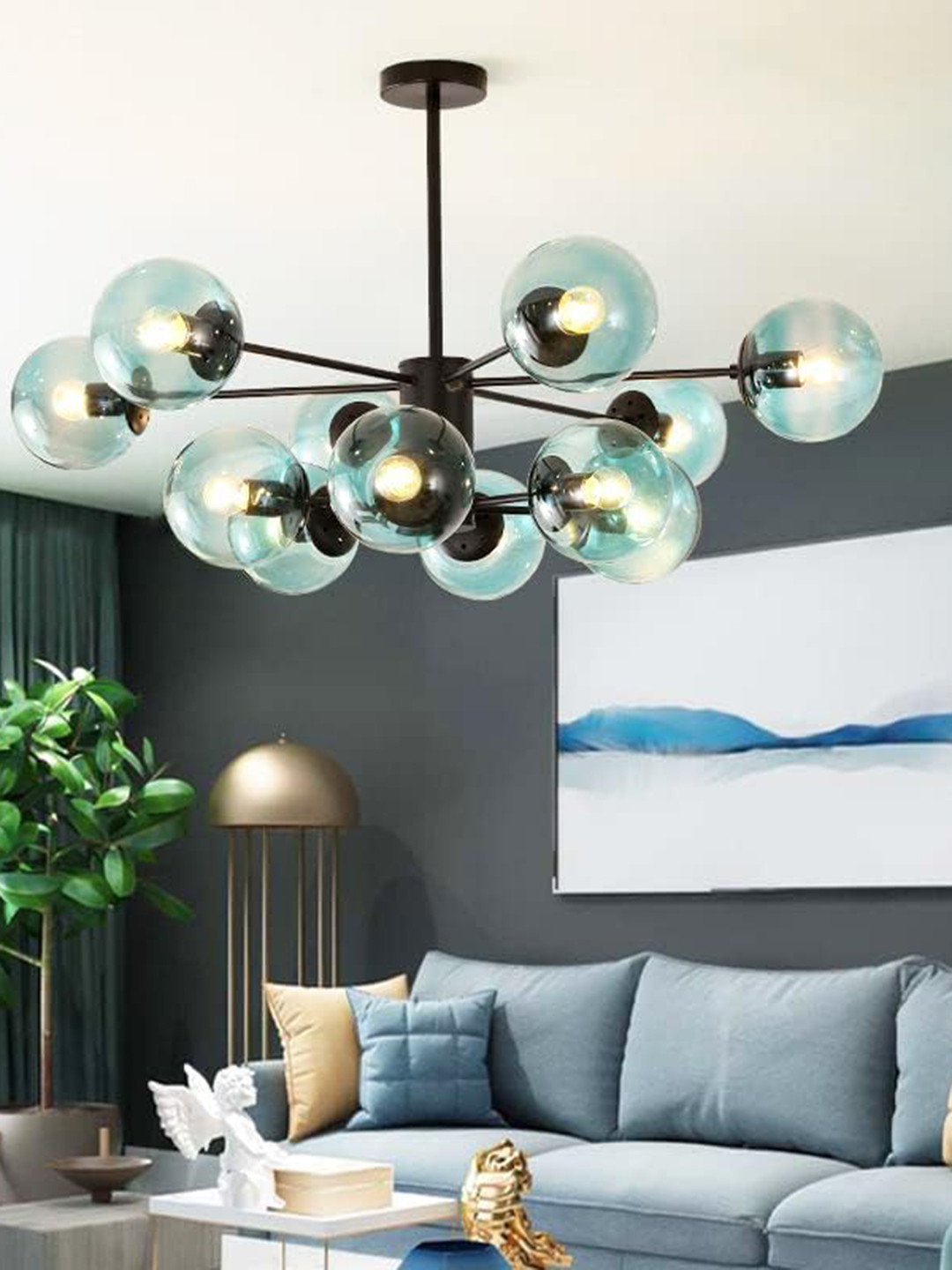 

ZOREZA White 2 Pieces 4 Watts LED Ceiling Lamps, Blue