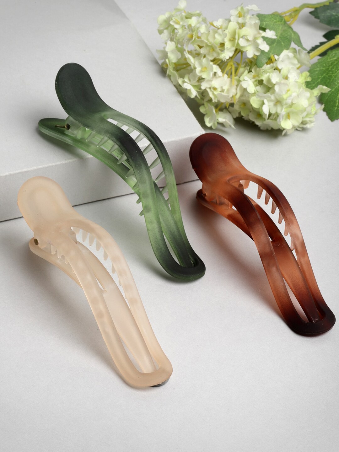 

VOGUE PANASH Set Of 3 Banana Clip, Peach