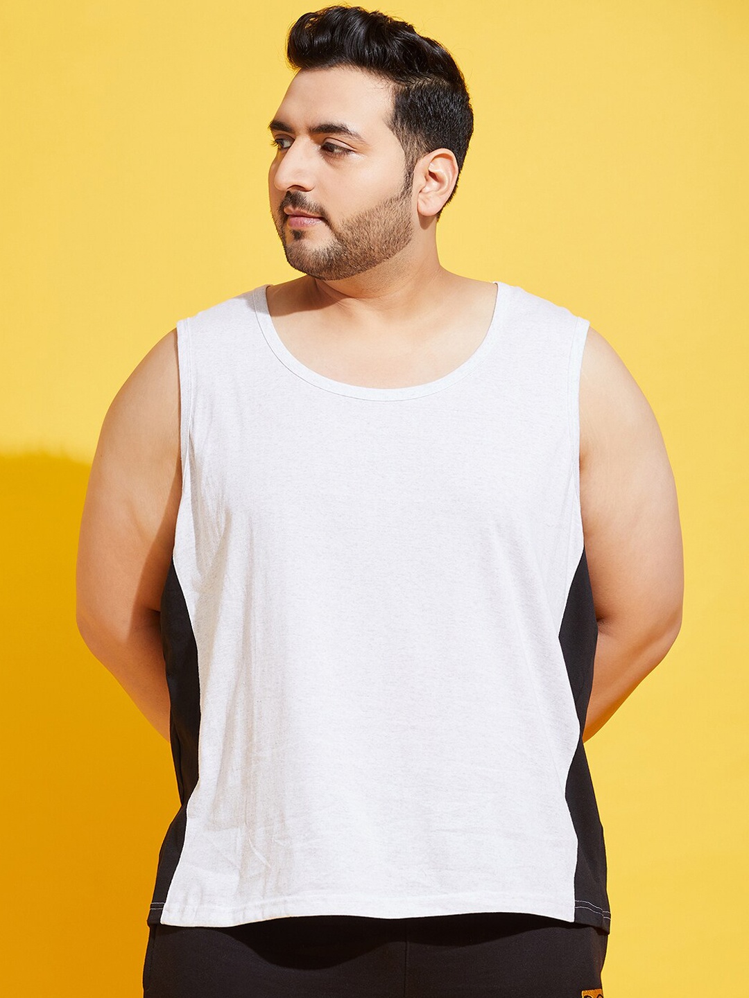 

bigbanana Plus Size Round Neck Basic Innervest, White