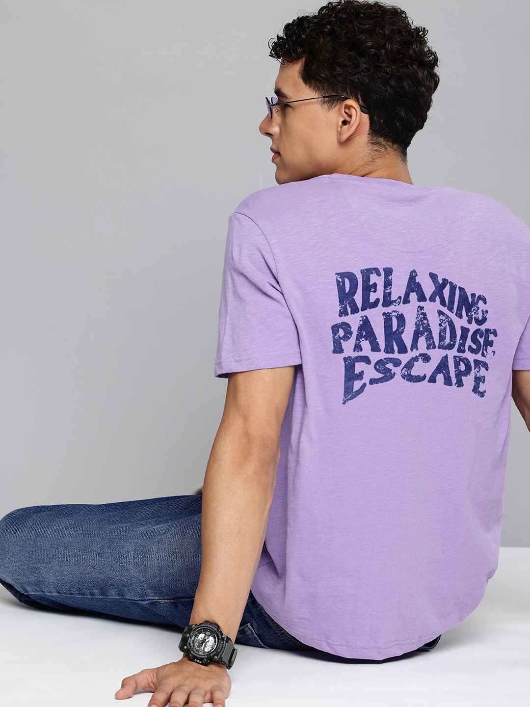 

Aeropostale Pure Cotton Typography Printed T-shirt, Violet