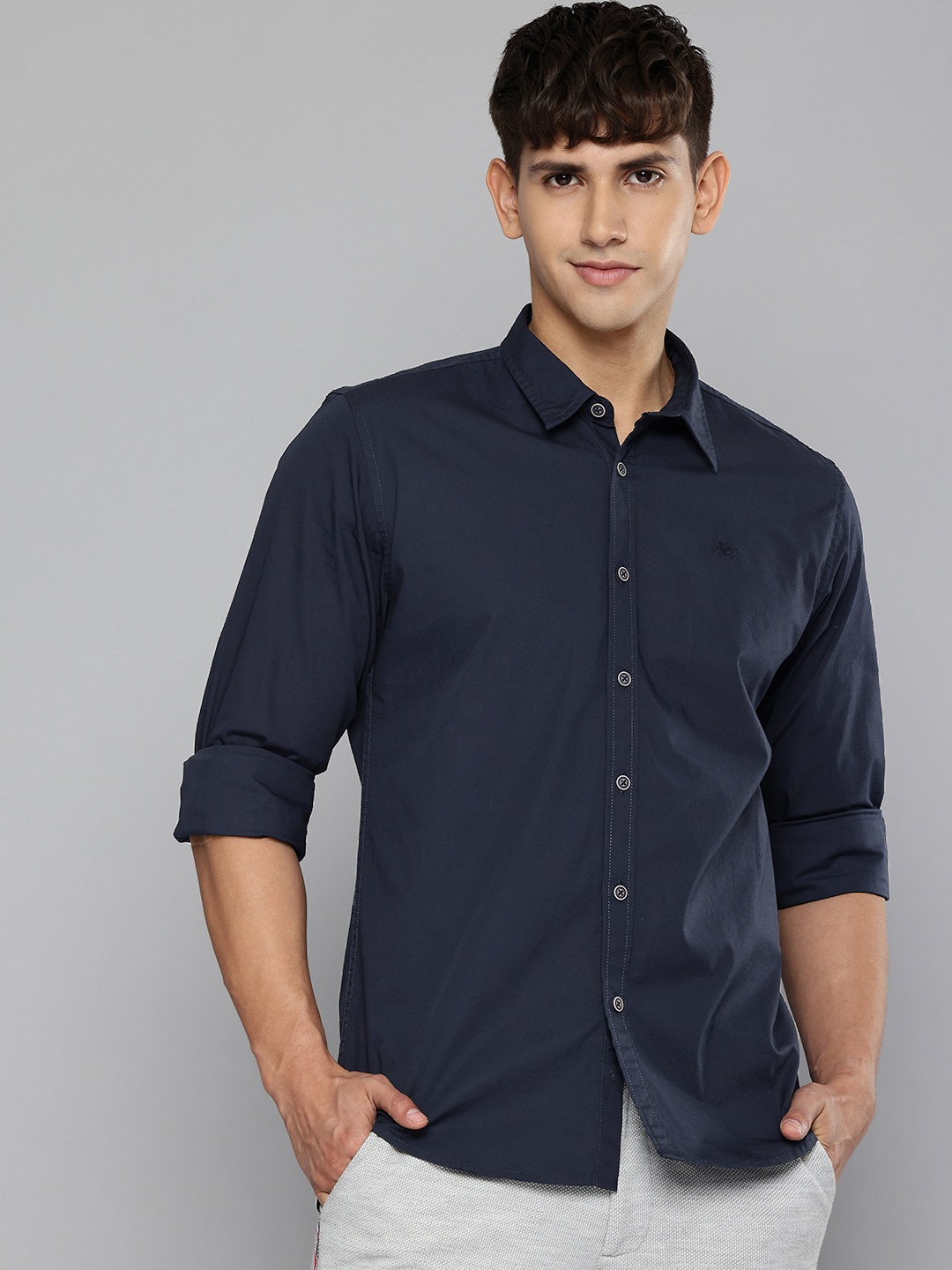 

Aeropostale Opaque Long Sleeves Casual Shirt, Navy blue