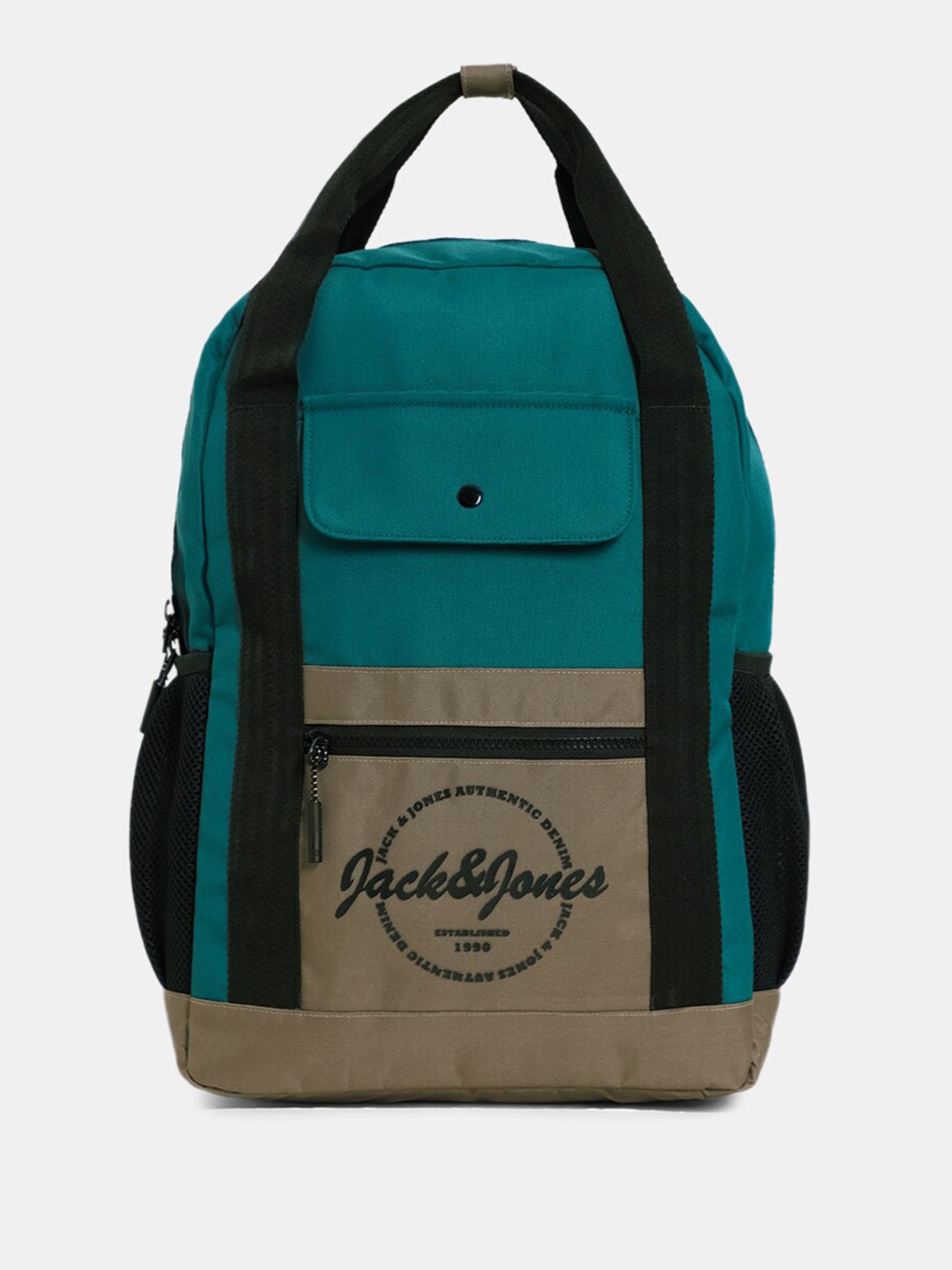 

Jack & Jones Men Jacfranklin Colourblocked Backpack - Up to 15 inch Laptop, Green