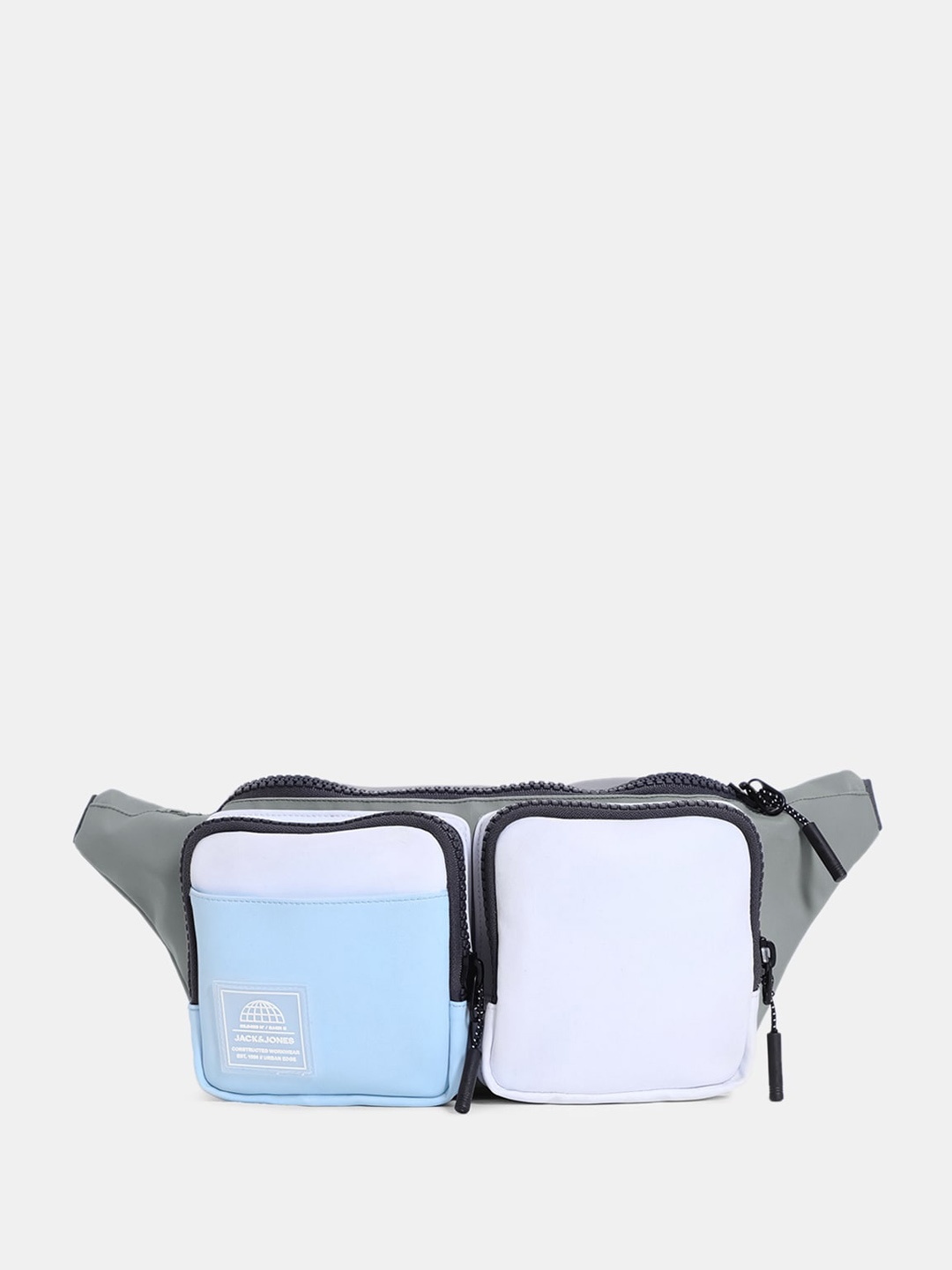 

Jack & Jones Men colorblocked Waist Pouch, Grey