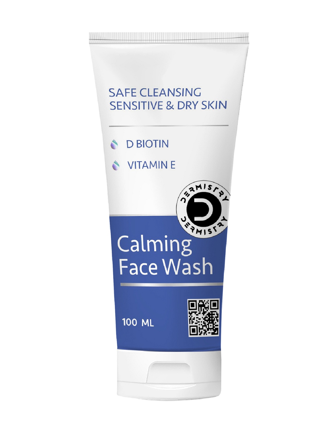 

Vigini Dermistry Safe Cleansing Calming Face Wash with Vitamin E & D Biotin - 100 ml, White