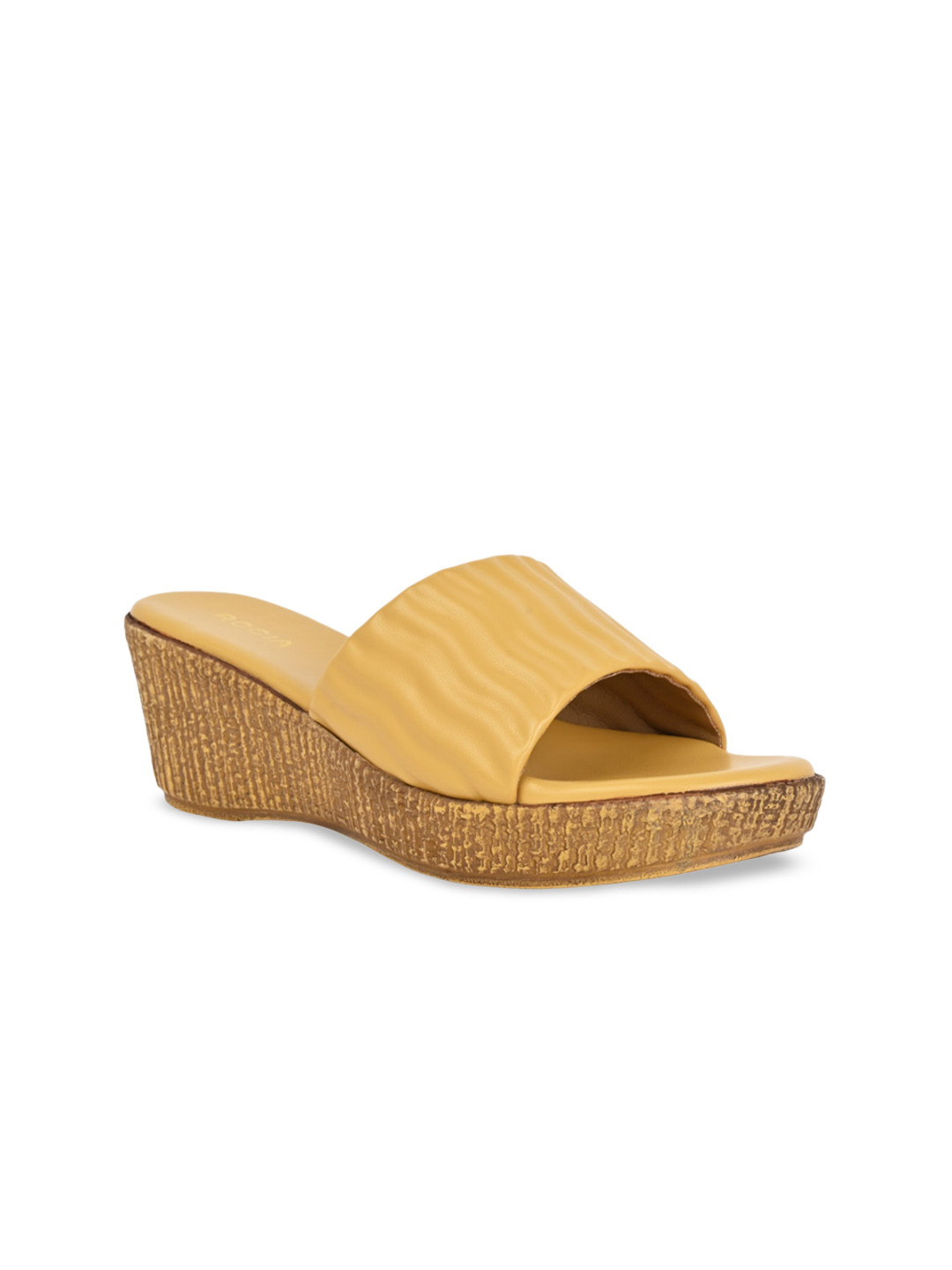 

Rocia Open Toe Platform Heels, Yellow