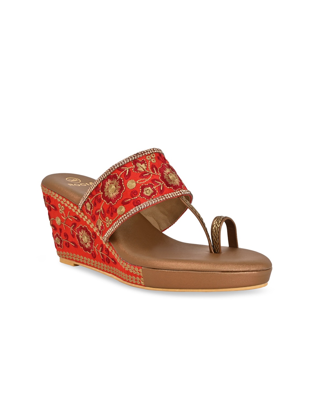 

Rocia Embellished Wedge Heels, Maroon