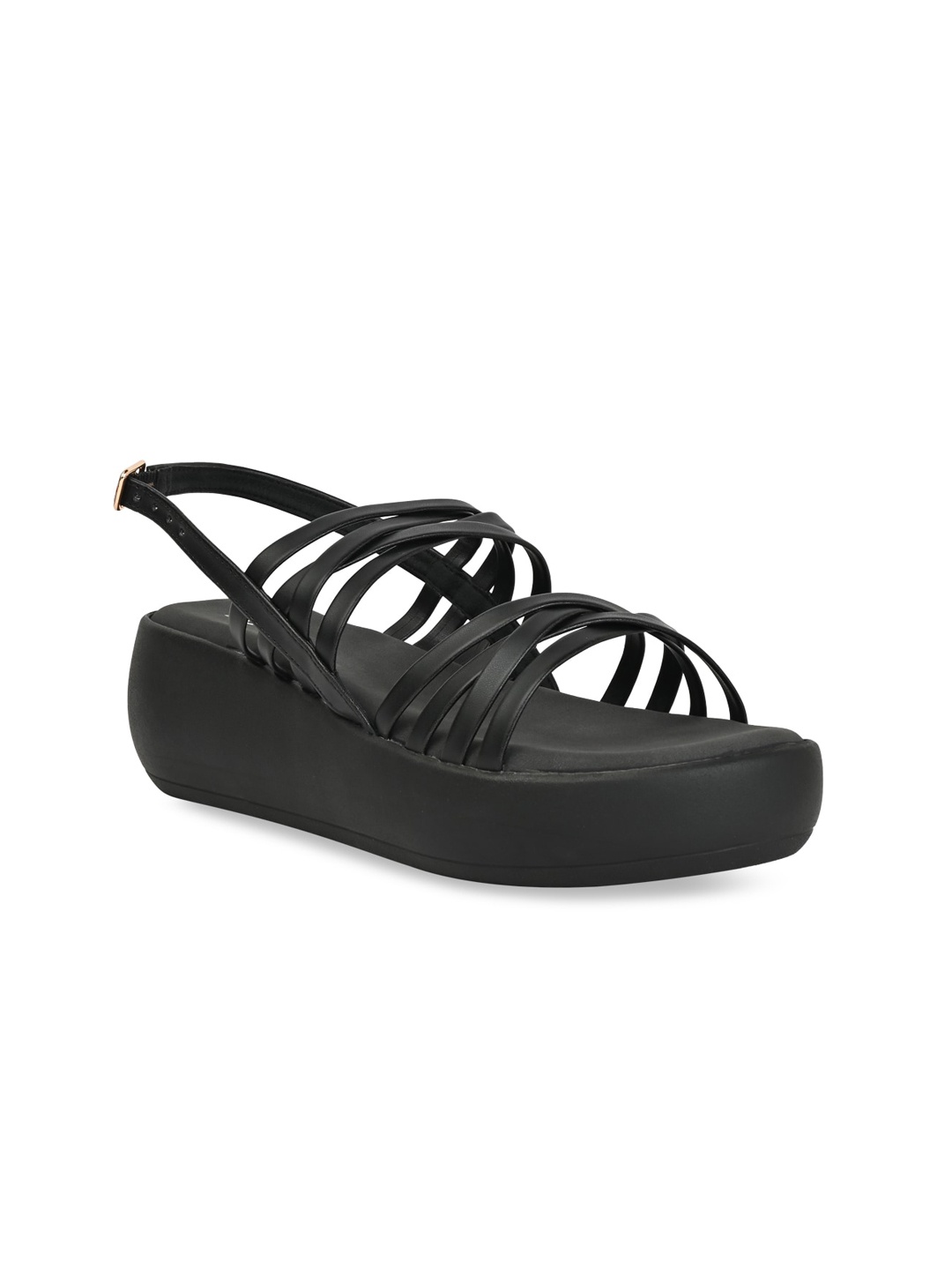 

Rocia Open Toe Flatform Heels, Black