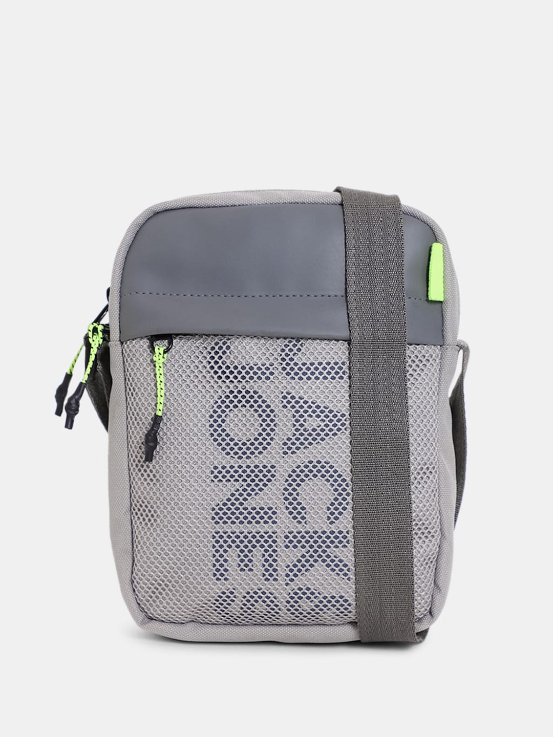 

Jack & Jones Textured Self Design Swagger Sling Bag, Grey