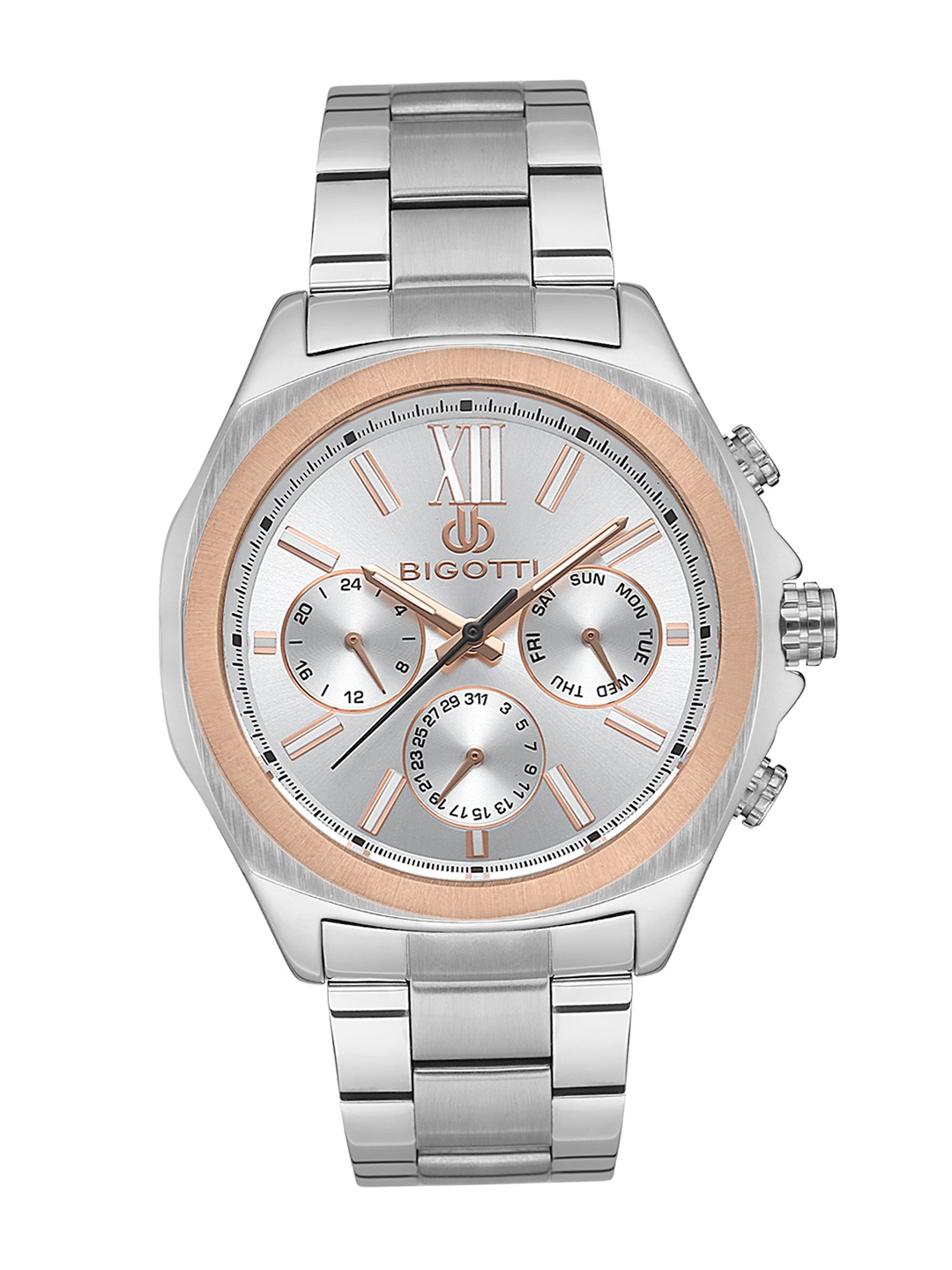 

BIGOTTI Men Dial & Stainless Steel Bracelet Style Straps Analogue Watch BG.1.10518-3, Silver