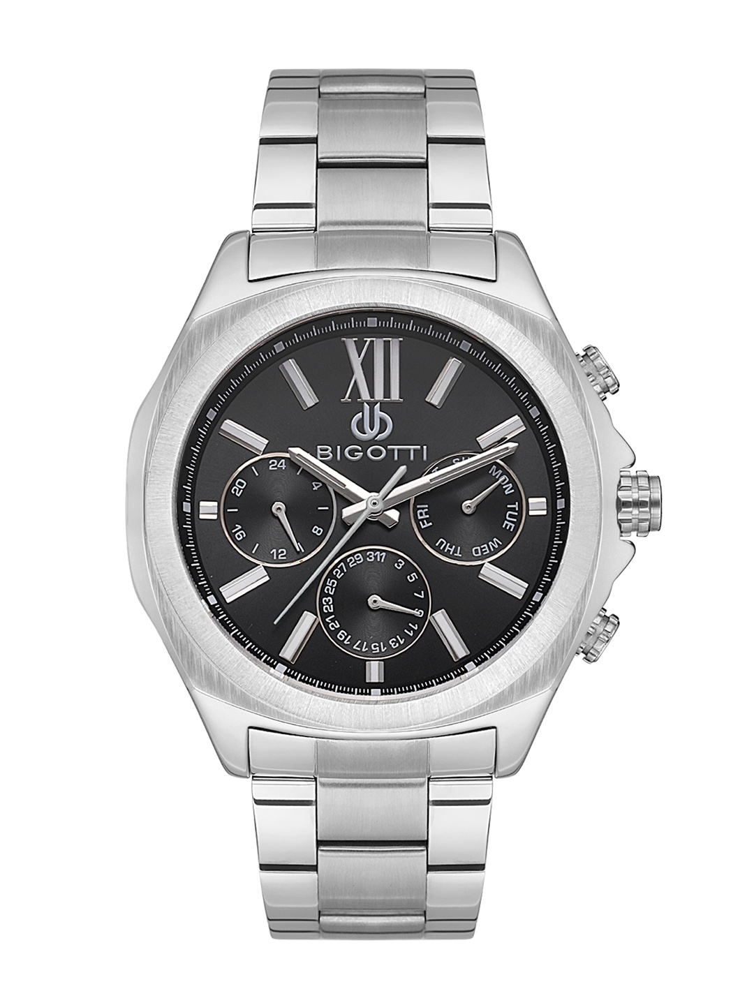 

BIGOTTI Men Dial & Stainless Steel Bracelet Style Straps Analogue Watch BG.1.10518-1, Black