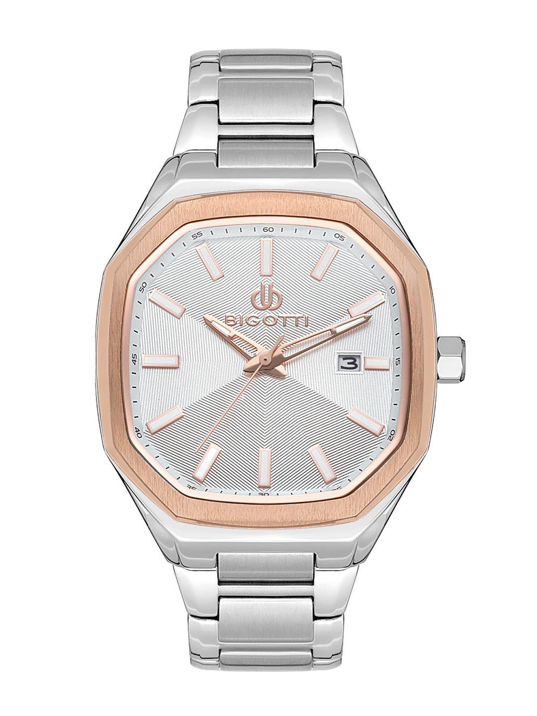 

BIGOTTI Men Dial & Stainless Steel Bracelet Style Straps Analogue Watch BG.1.10529-5, Silver