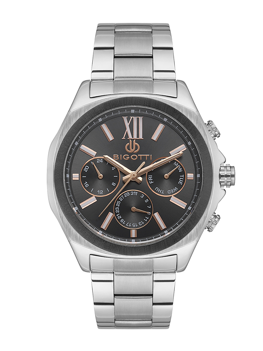 

BIGOTTI Men Dial & Stainless Steel Bracelet Style Straps Analogue Watch BG.1.10518-5, Black