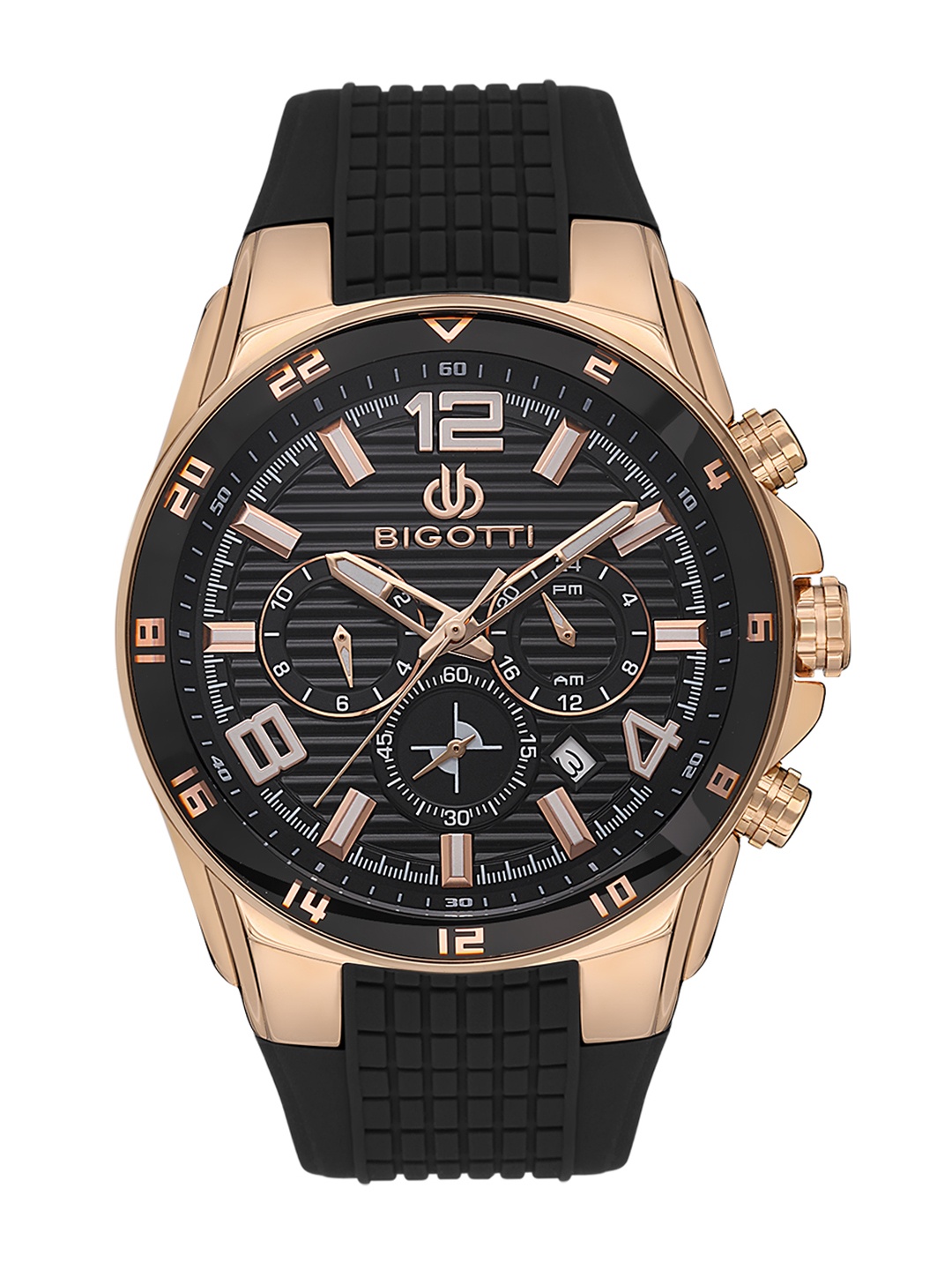 

BIGOTTI Men Textured Straps Analogue Watch BG.1.10552-5, Black