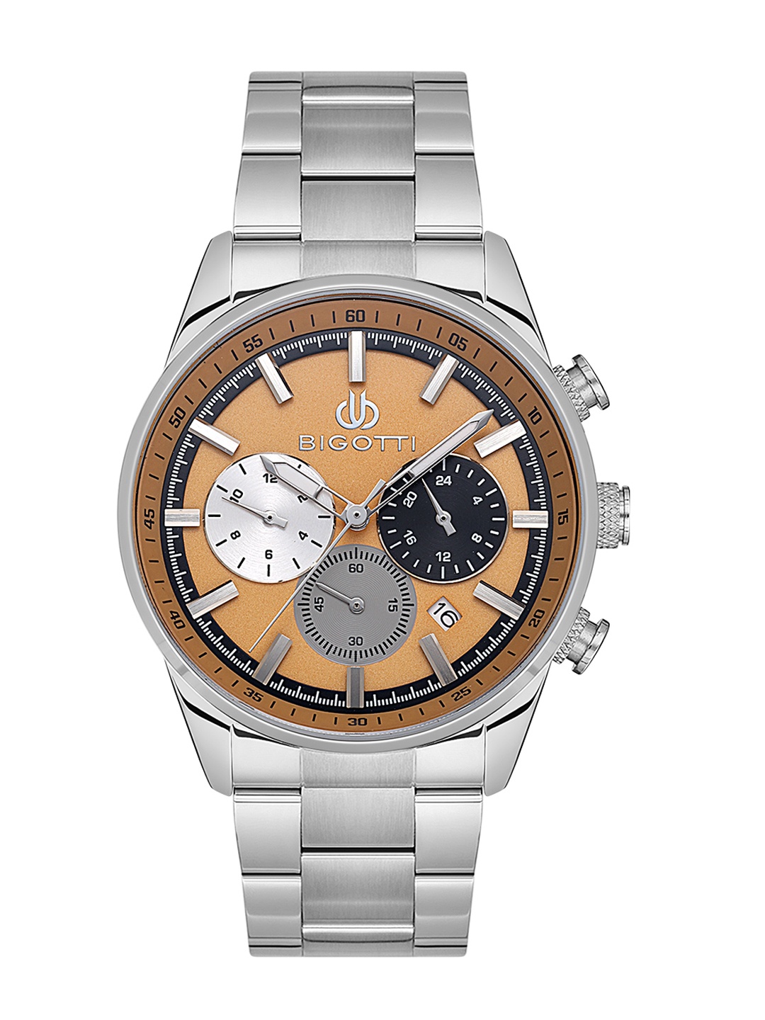 

BIGOTTI Men Dial & Stainless Steel Bracelet Style Straps Analogue Watch BG.1.10542-4, Orange