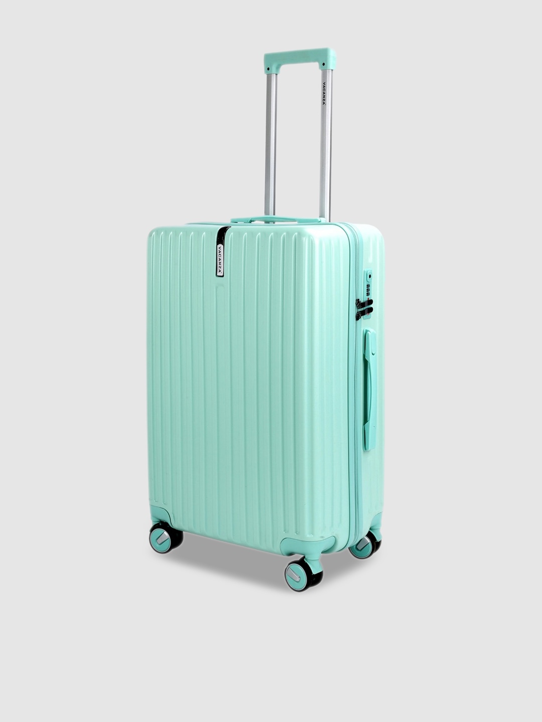 3G Textured Hard Sided Medium Trolley Bag, Green