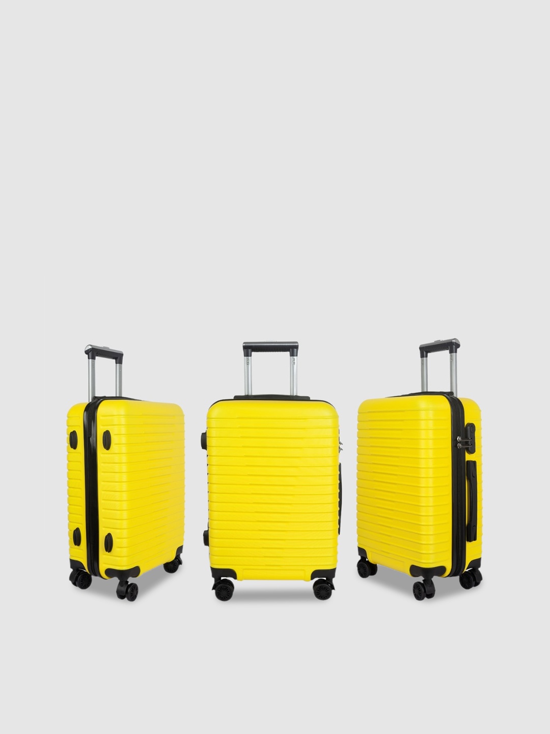 

3G Textured Hard-Sided Medium Trolley Bag, Yellow