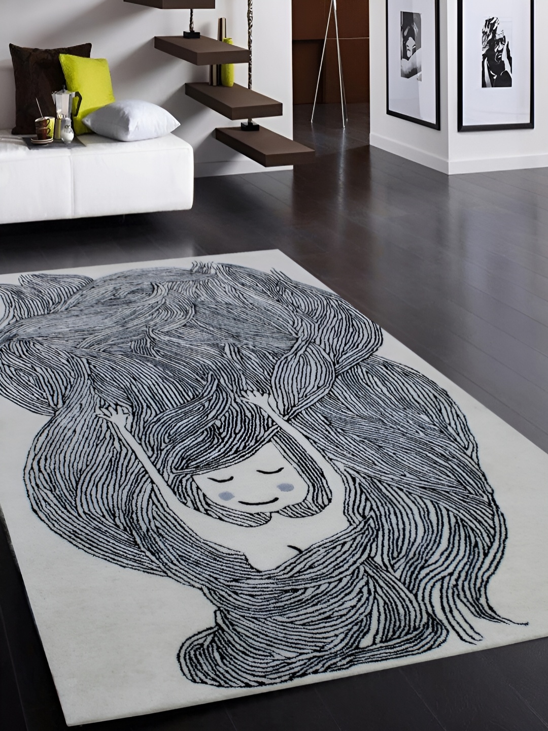 

MRIC Hand-Tufted Woollen Carpet, Off white