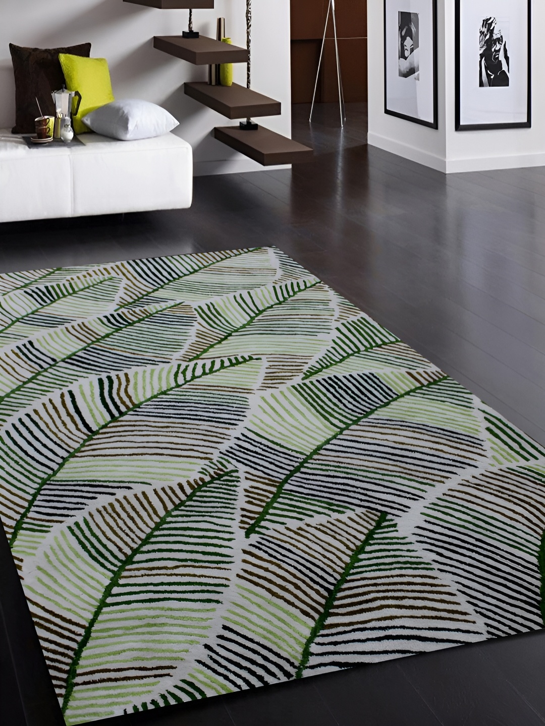 

MRIC Off White Bohemian Hand-Tufted Woollen Carpet