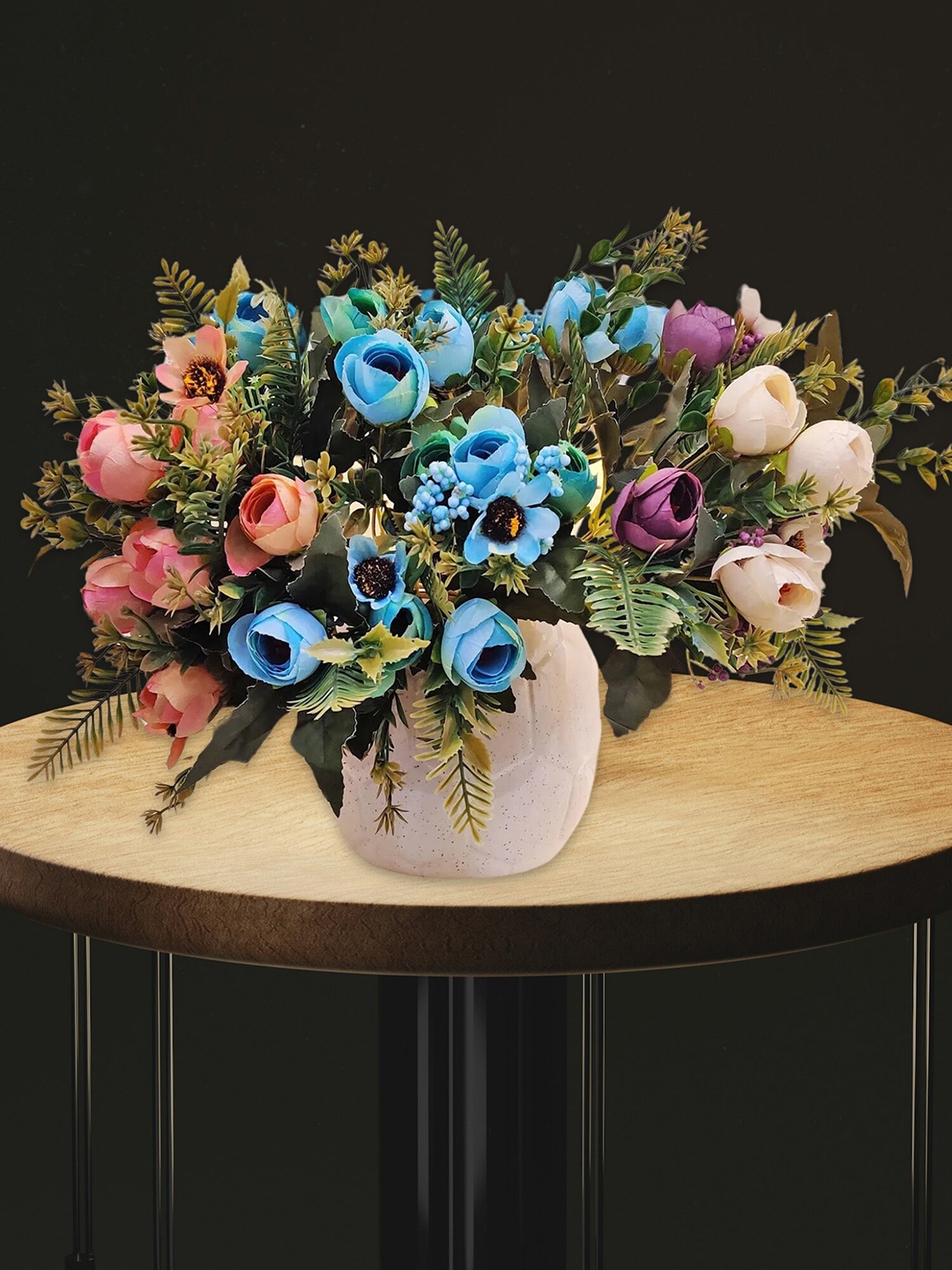 

ARTSY Blue & Pink 4 Pieces Peony Rose Artificial Flowers