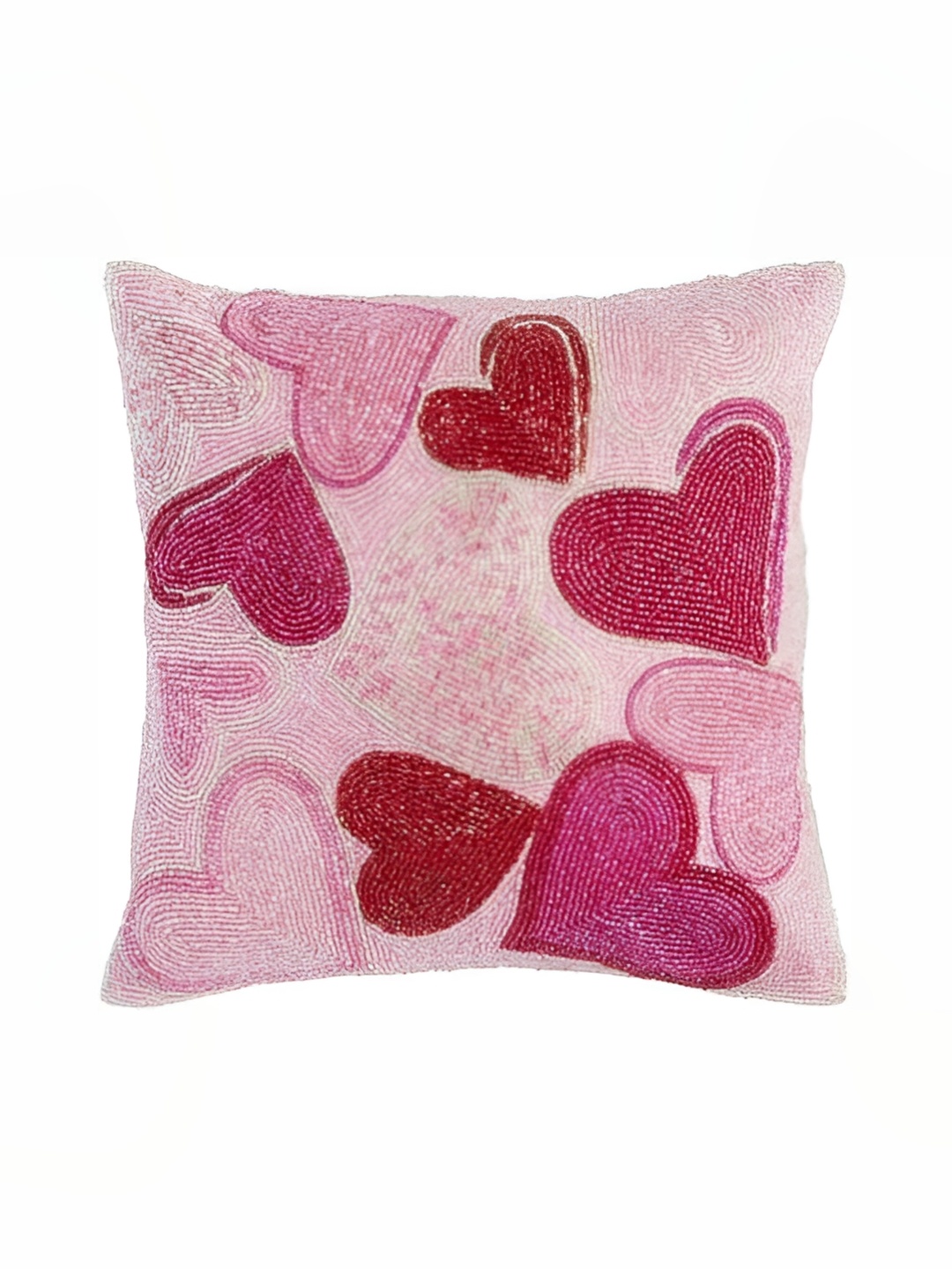 

YWULY Pink Embellished Square Cushion Covers