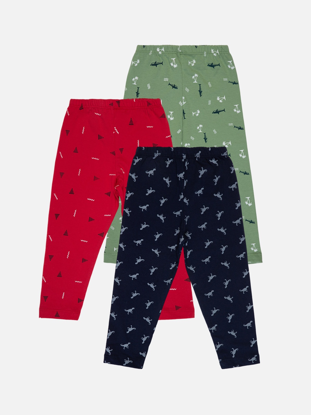 

Bodycare Infant Boys Pack Of 3 Assorted Printed Cotton Straight Leg Lounge Pants