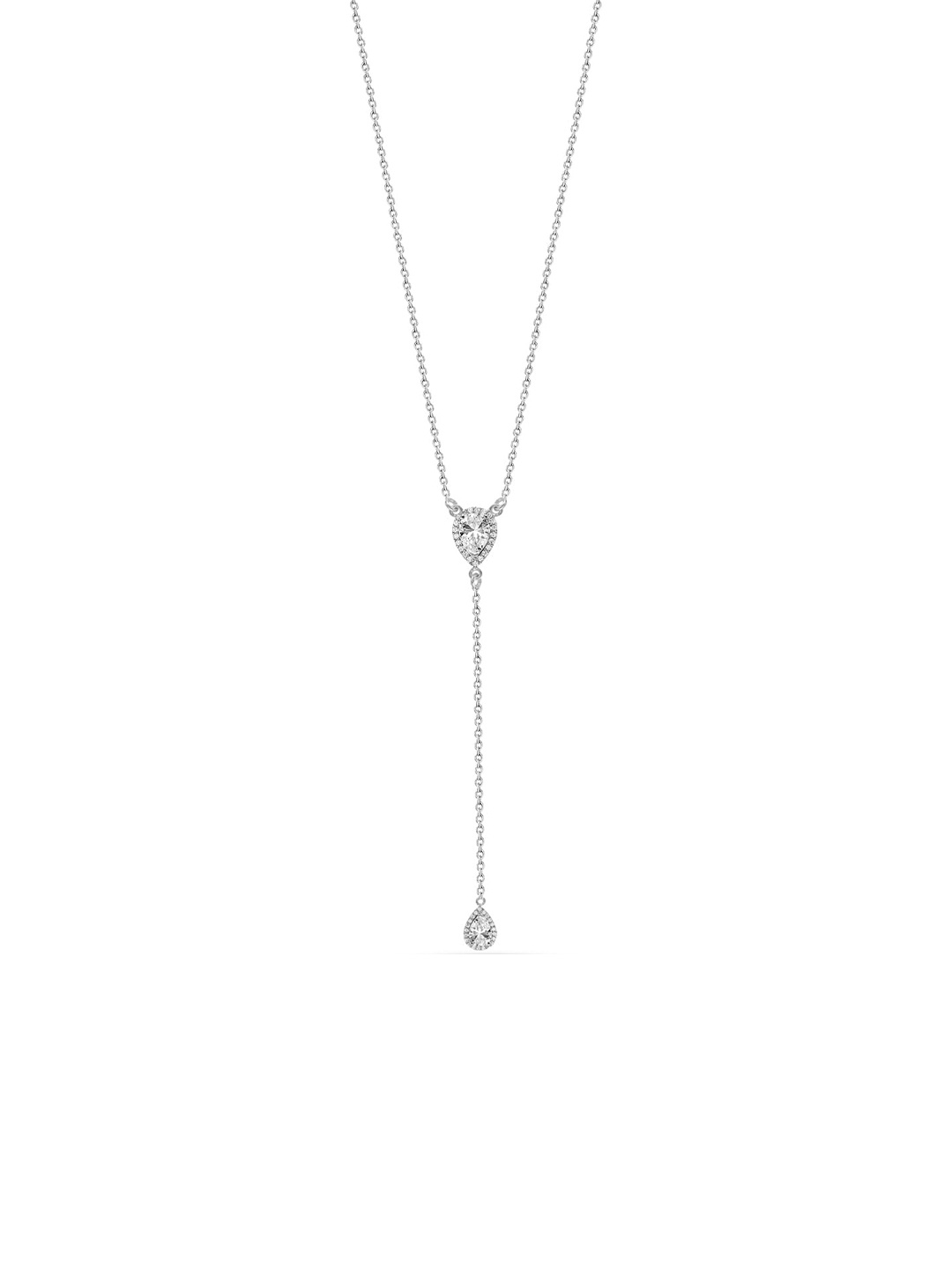 

LeCalla 925 Sterling Silver Plated Cubic Zirconia Studded Necklace