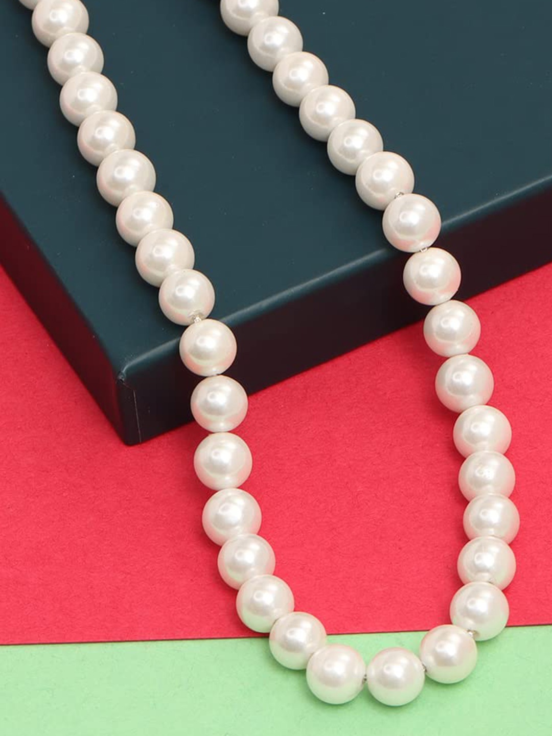 

LeCalla 92.5 Sterling Silver Plated Pearls Beaded Necklace