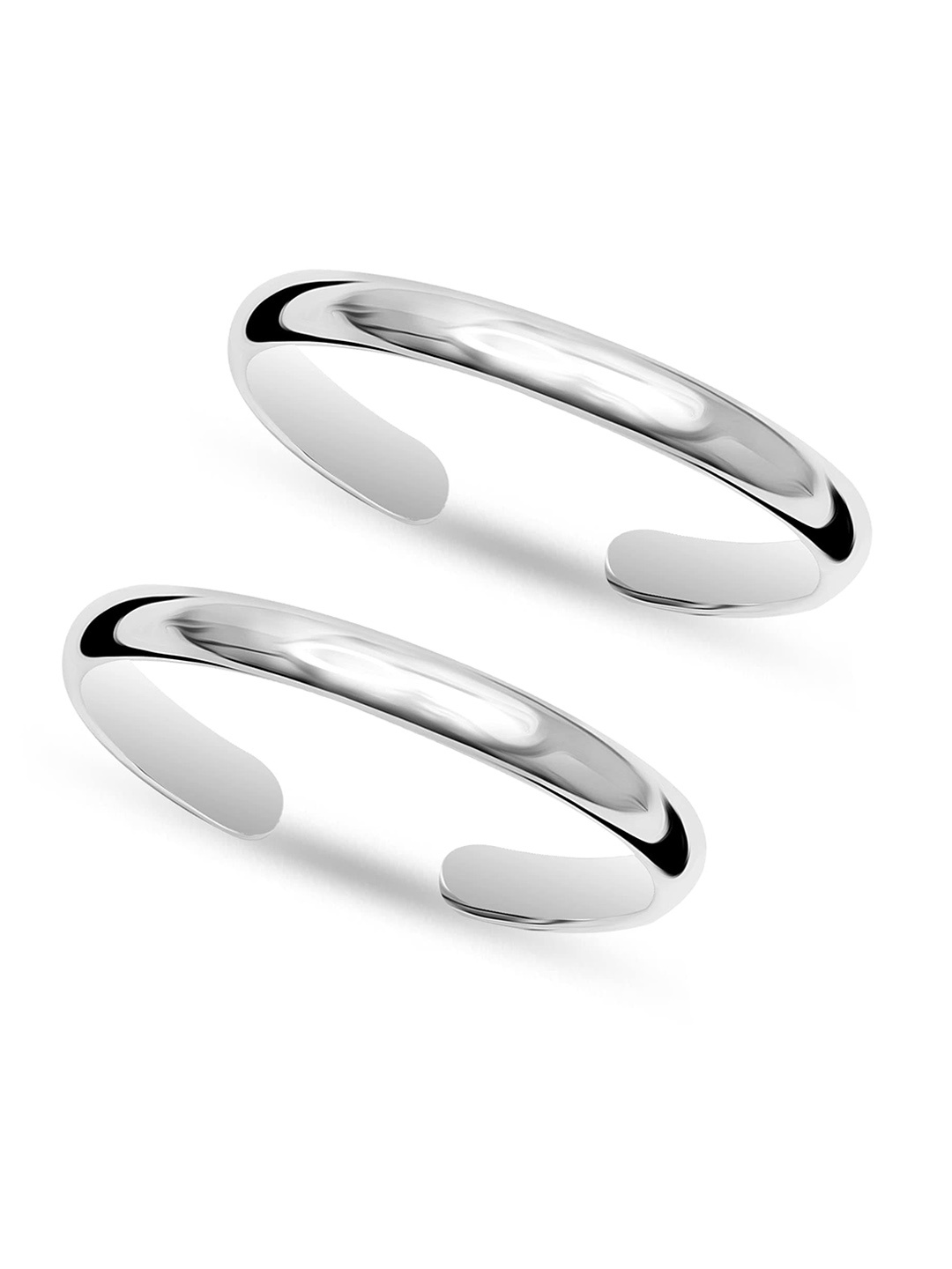 

LeCalla Set Of 2 Silver Plated 925 Sterling Silver Toe Rings