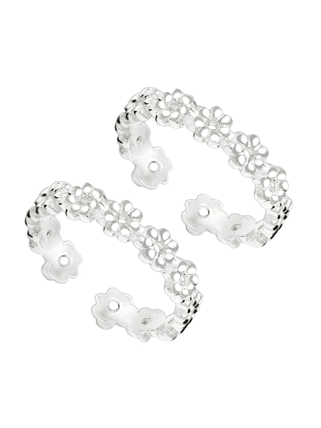 

LeCalla Set Of 2 925 Sterling Silver Plated Toe Rings