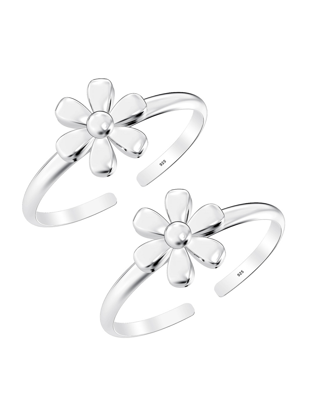 

LeCalla 925 Sterling Silver Plated Floral Toe Ring