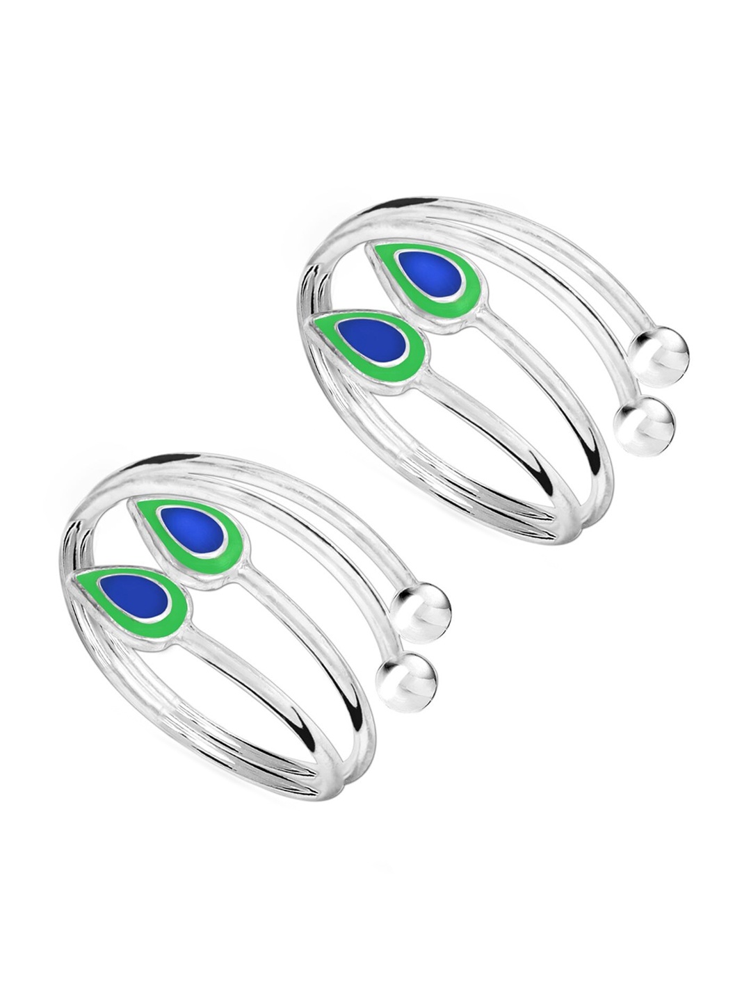 

LeCalla Silver Plated 925 Sterling Silver Toe Rings