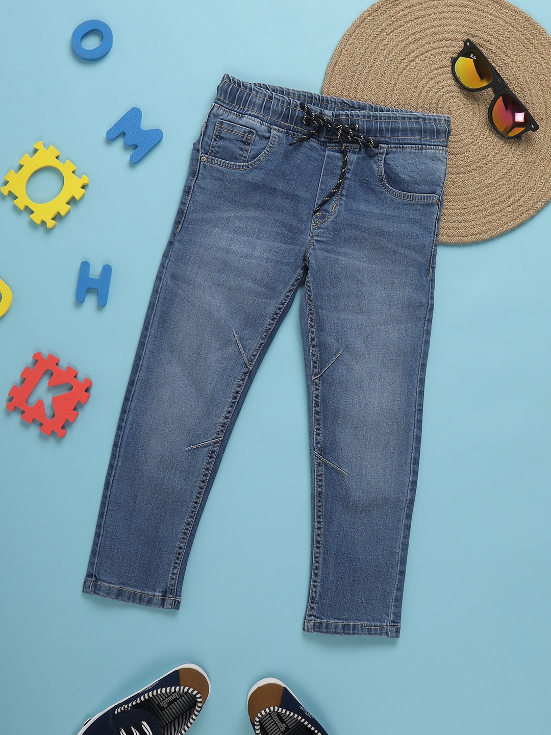 

V-Mart Boys Clean Look Light Fade Cotton Jeans, Blue
