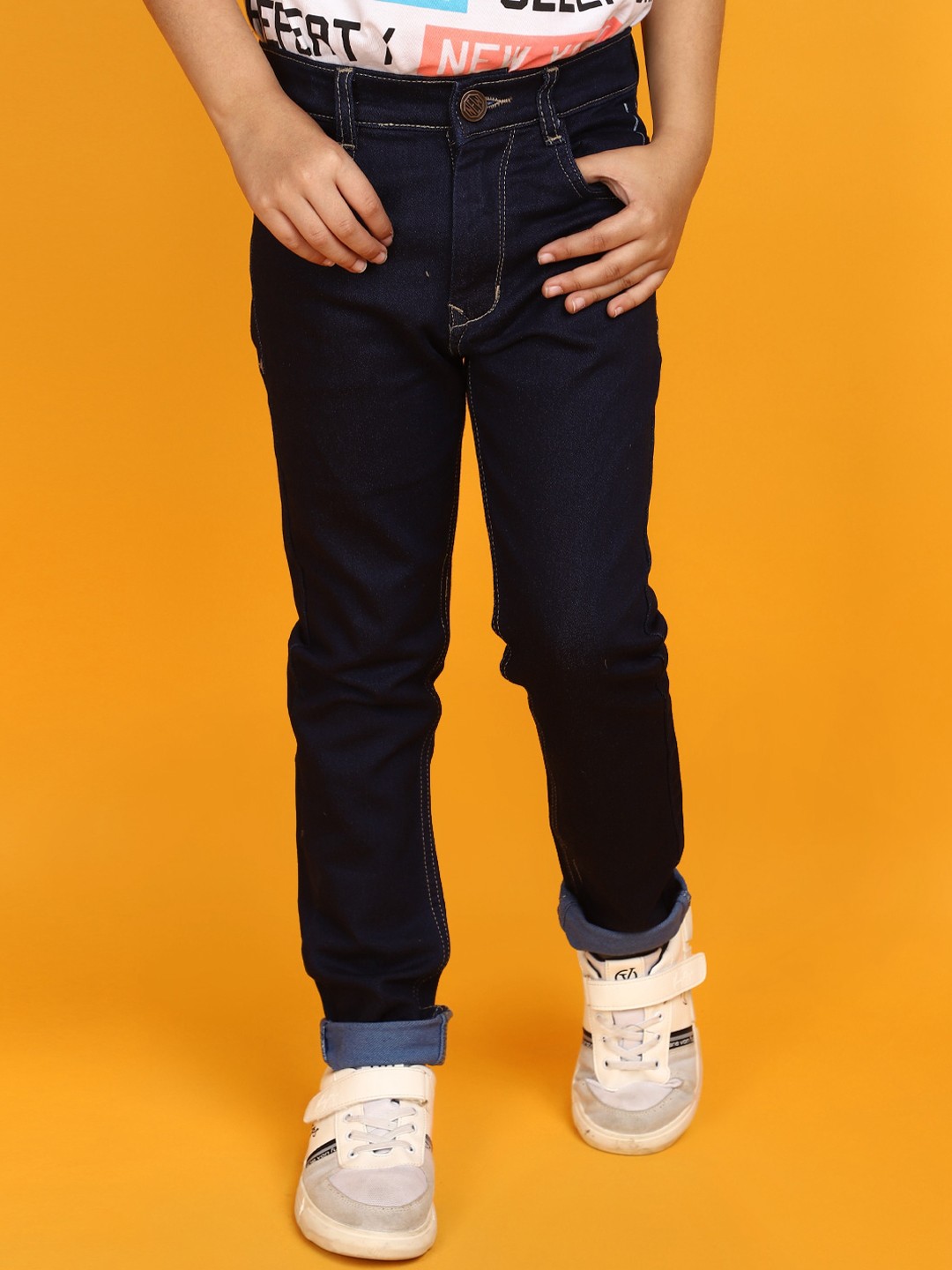 

V-Mart Boys Clean Look Cotton Jeans, Blue