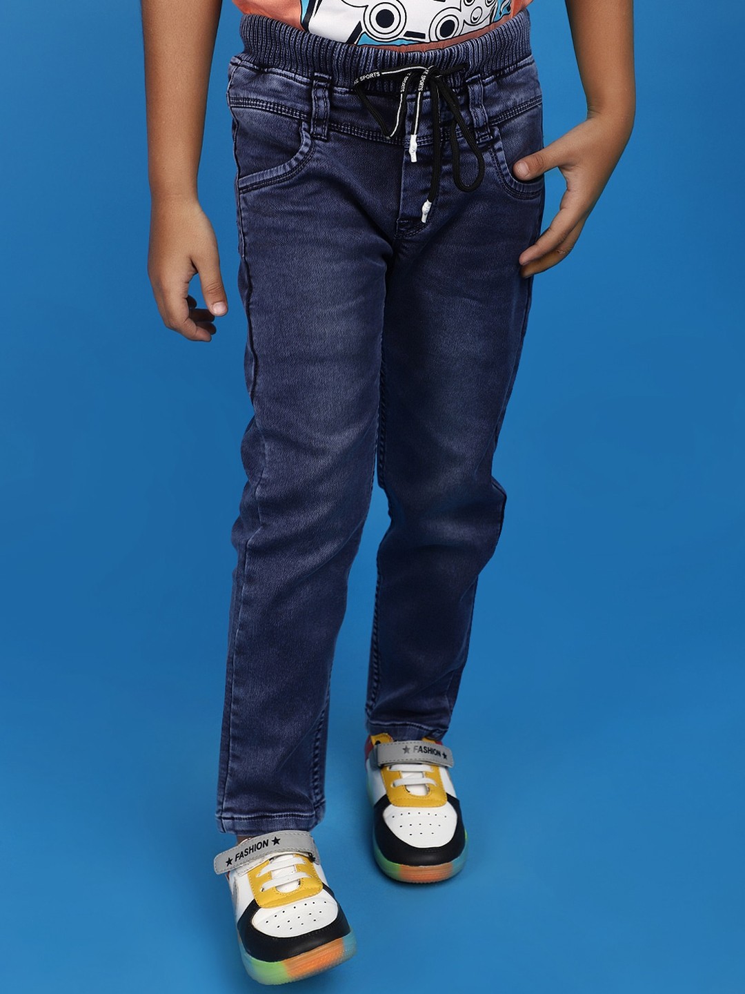 

V-Mart Boys Clean Look Light Fade Cotton Jeans, Blue